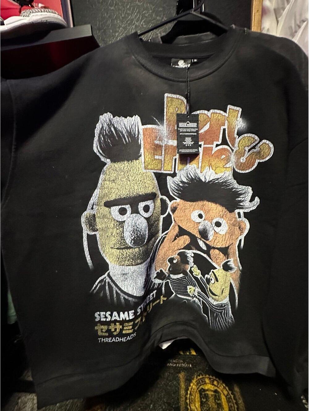 Threadheads Sesame Street Bert and Ernie Street Patrol Sweatshirt SIZE: XL